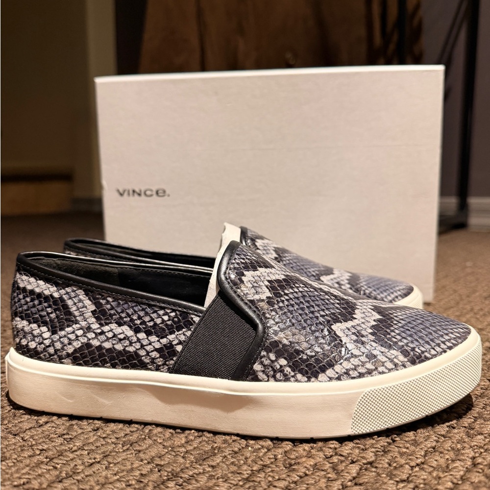 $250- $275 Vince 'Blair-5' Slip-On Sneakers - Granite Snake Print, 6 NIB - Picture 3 of 7